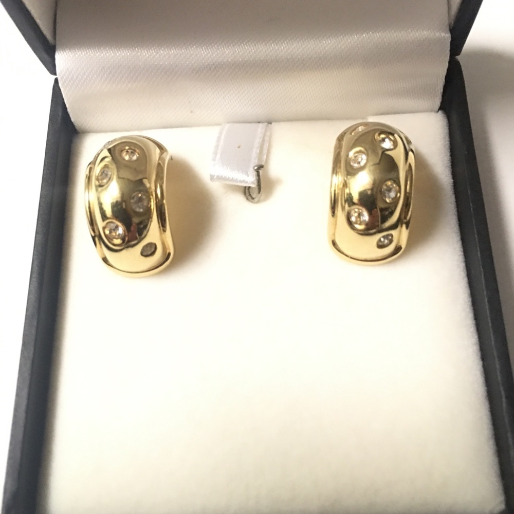 Earrings with zirconia